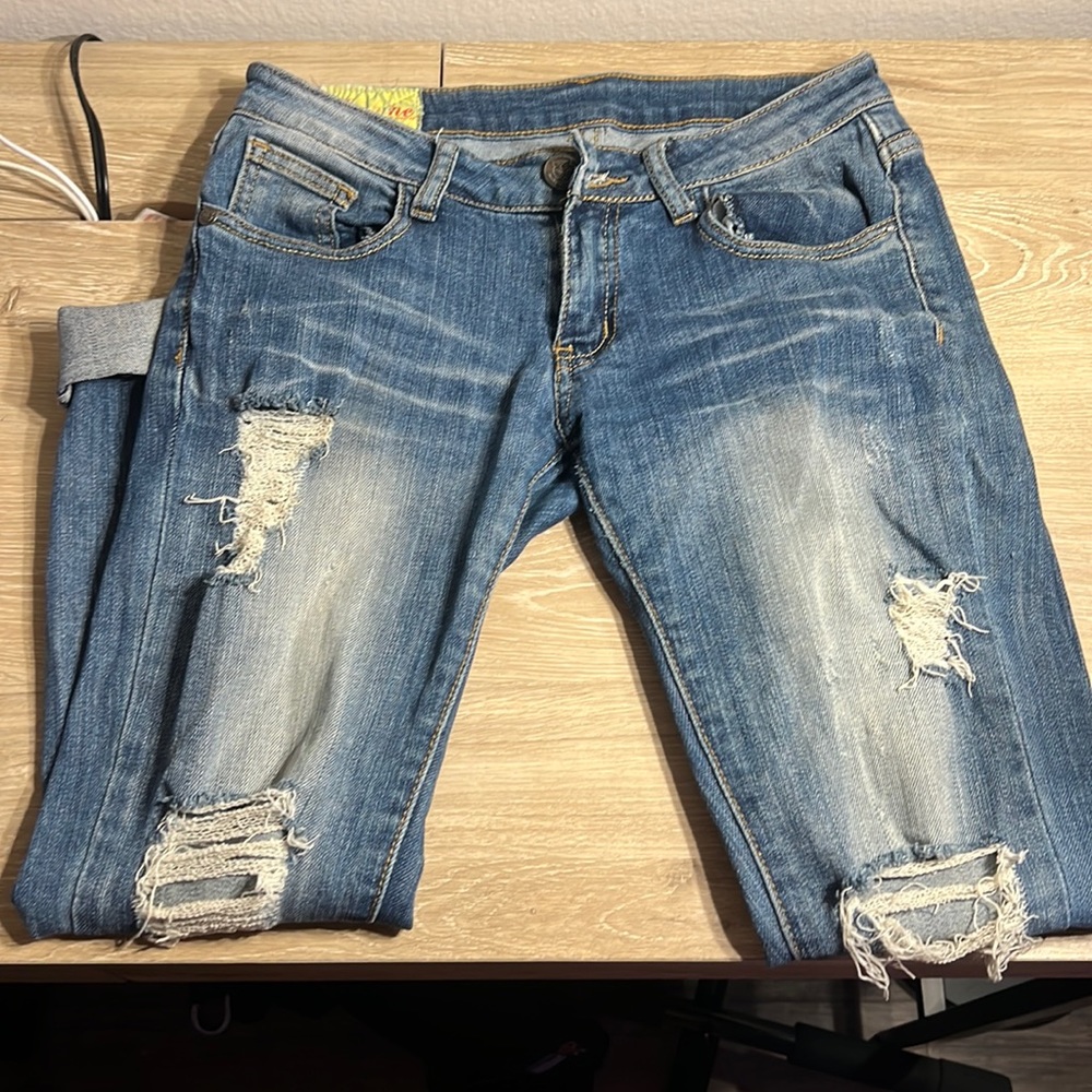 custom deconstructed jeans